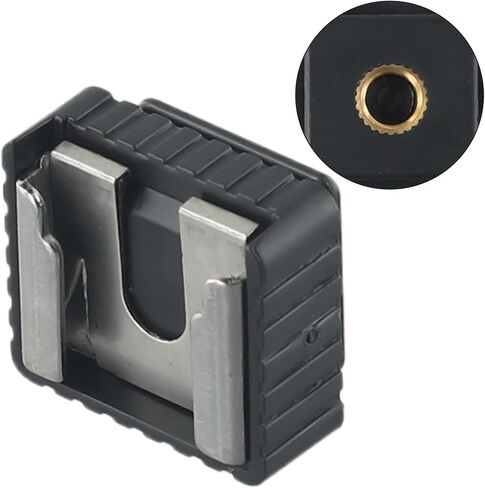 Hot Shoe to 1/4 Inch Mount Adapter, Metal Cold Shoe Converter for Camera for flash Speedlite 580EX II 550EX 430EX II, Compatible with Light Stand and Tripod in Saudi Arabia