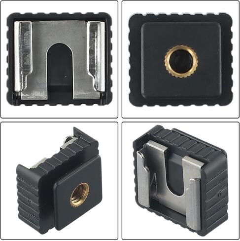 Hot Shoe to 1/4 Inch Mount Adapter, Metal Cold Shoe Converter for Camera for flash Speedlite 580EX II 550EX 430EX II, Compatible with Light Stand and Tripod in Saudi Arabia