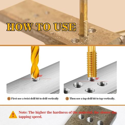 5/8"-11 UNC Tap and 17/32" Drill Bit for Metal,M2 HSS Drill and Tap Set | Combination of Drill and Tap Kit for Metal in Saudi Arabia