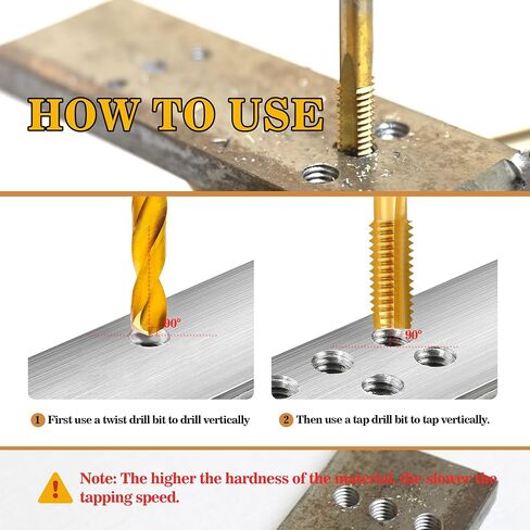M12x1.25 Tap and 10.8mm Drill Bit for Metal,M2 HSS Metric Drill and Tap Set | Combination of Drill and Tap Kit for Metal in Saudi Arabia