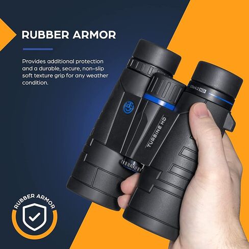 TSO Turbine HD 10x42 Roof Prism Binoculars for Adults, HD Glass with Multi-Coated Optics, 15.5mm Long Eye Relief, Rainproof Binoculars for Bird Watching, Hunting, Hiking, Travel & Wildlife Viewing in Saudi Arabia