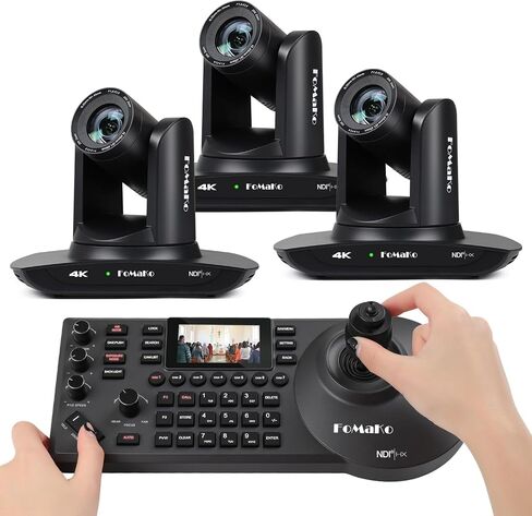 FoMaKo 4K HDMI PTZ Camera NDI AI Auto-Tracking(Gen 3), NDI HX3 Certified, 20X Optical Zoom,USB 3.0 LAN HDMI PTZ Camera 4K for Church, Worship, Education, Conferences,(NDI License Included), K20UH in Saudi Arabia