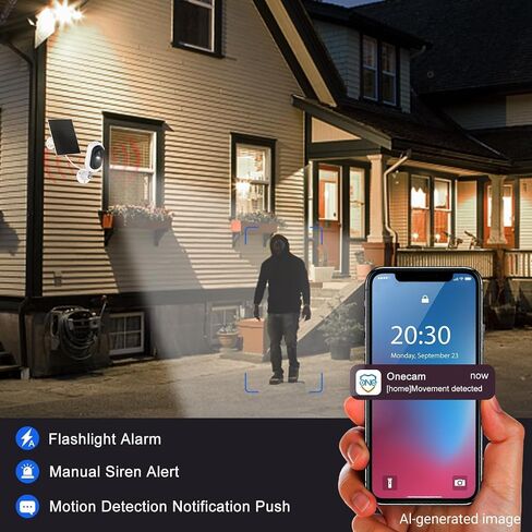 Heyall Solar Camera Outdoor Wireless: No More Ladder Climbing for Recharging – 2K WiFi Battery Powered Security Camera with Color Night Vision & Motion Detection - No Wiring for Home Safety in Saudi Arabia