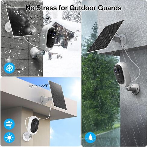 Heyall Solar Camera Outdoor Wireless: No More Ladder Climbing for Recharging – 2K WiFi Battery Powered Security Camera with Color Night Vision & Motion Detection - No Wiring for Home Safety in Saudi Arabia