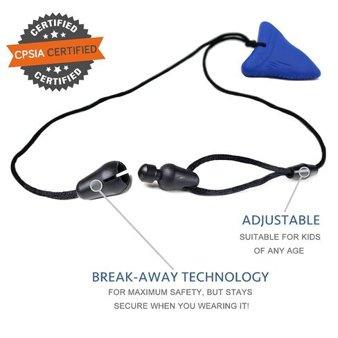 Xtra Tough (XT) Shark Tooth Chew Necklace for Kids - Chewing Necklace Teether Necklace Chew Toys Teething Toys - Designed for Chewing, Autism Sensory Teether Toy (Toughest - Aggressive Chewer) in Kuwait