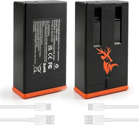 2-Pack Rechargeable Battery for Moultrie Edge Cellular Trail Camera | Compatible With Edge, Edge Pro, Edge 2, Edge 2 Pro,USB-C Charging,Digital Display Screen,Suitable For Outdoor Hunting Scenes in Saudi Arabia