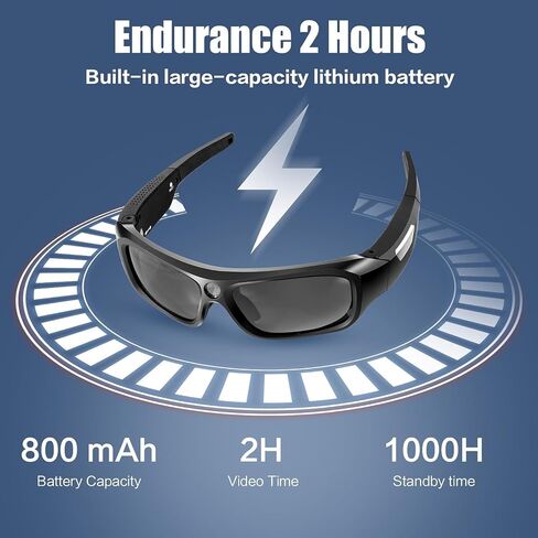 FlyGift 4K 2160P FHD Sports & Action Video Camera, Camera Sunglasses for for Outdoor Sports in Saudi Arabia