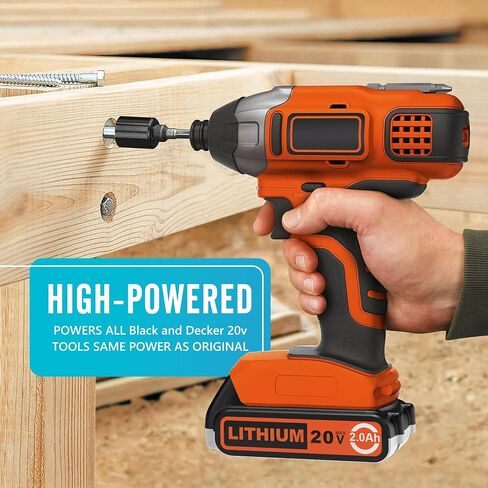 20V MAX Replacement for Black and Decker 20V Lithium Battery,Compatible with All Power 20V Black and Decker Power+ Tools in Kuwait