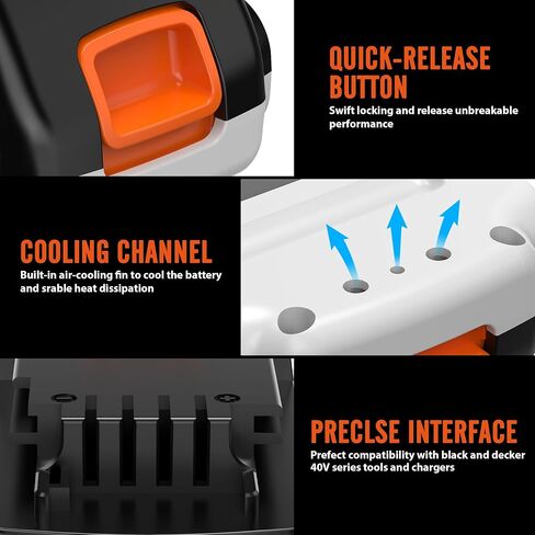 20V MAX Replacement for Black and Decker 20V Lithium Battery,Compatible with All Power 20V Black and Decker Power+ Tools in Kuwait