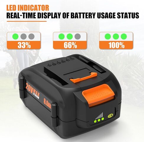 20v 8.0Ah Replacement for Worx 20v Battery WA3520 WA3525 WA3575 WA3578 in Kuwait