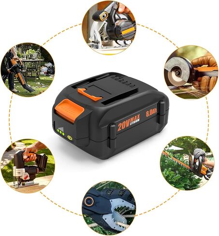 20v 8.0Ah Replacement for Worx 20v Battery WA3520 WA3525 WA3575 WA3578 in Kuwait
