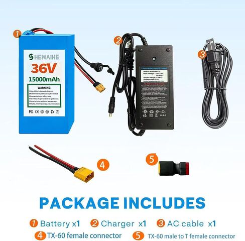 36V Universal Power Pack Battery, 15AH Battery, Suitable for 100-1500W Systems in Kuwait