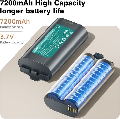 2 Pack 7200mAh Replacement Battery for MyQ Smart Garage Video Keypad,Rechargeable Batteries with LED Light for MyQ Garage Door Keypad(with USB-C Charging Cable in Kuwait