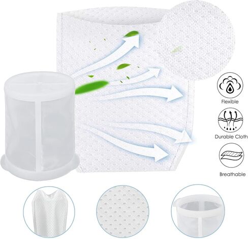 Alrens 10 Pack T-03193 Filter for Makita Vacuums with 2 Pack Pre Filter | For Makita XLC02 Series, LC01Z & BCL180W, Includes Cloth & 451208-3 Pre Filters to Help Maintain Suction Performance in Saudi Arabia