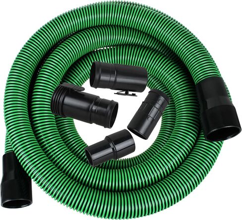 13ft 1-7/8" Wet/Dry Shop Vac Hose with 2-1/2" Adapters for WORKSHOP Vacs | WS25021A Shop Vac Hose, 6 Accessories, Green, Fits 2-1/2" Inlet Most Shop Vac Brands, Locking, Abrasion & Crush Resistant in Saudi Arabia
