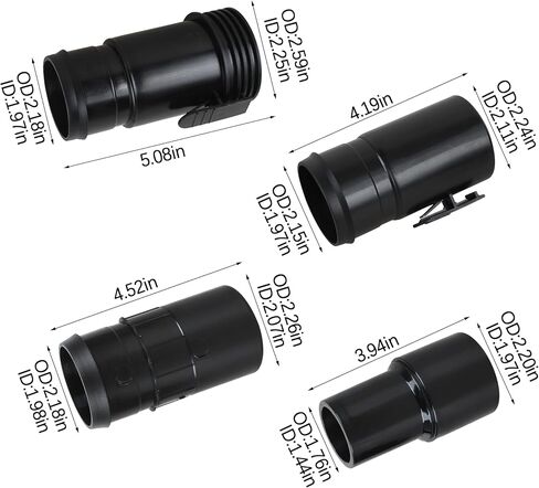13ft 1-7/8" Wet/Dry Shop Vac Hose with 2-1/2" Adapters for WORKSHOP Vacs | WS25021A Shop Vac Hose, 6 Accessories, Green, Fits 2-1/2" Inlet Most Shop Vac Brands, Locking, Abrasion & Crush Resistant in Saudi Arabia