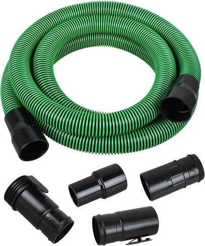 13ft 1-7/8" Wet/Dry Shop Vac Hose with 2-1/2" Adapters for WORKSHOP Vacs | WS25021A Shop Vac Hose, 6 Accessories, Green, Fits 2-1/2" Inlet Most Shop Vac Brands, Locking, Abrasion & Crush Resistant in Saudi Arabia