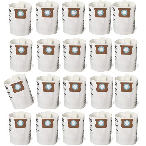 20 Pack Replacement Filter Bags 5-8 Gallon for Shop Vac Vacuum Type E - 9066100 90661 906-61, Type H 90671 9067100 9067133; VF2004, VHBS VDBS HEPA Vacuum Cleaner, White in Saudi Arabia