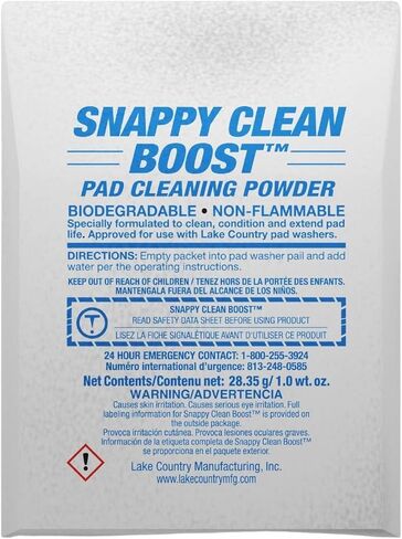 Snappy Cleaner Powder - Concentrated Pad Cleaning Powder Formula for Foam, Wool & Microfiber Pads. Removes wax and polish residue and extends pad life. (12 Pack) in Saudi Arabia