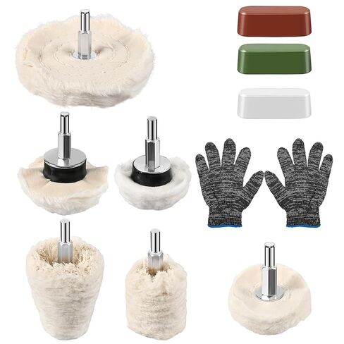 137PCS Buffing Wheel Polishing Kit Compatible with Dremel,Felt Wool Pad Set with Polish Compound,Rotary Tool Accessories with 1/8" Shank,Abrasive Wheel Buffing Polishing for Metal Polishing in Saudi Arabia
