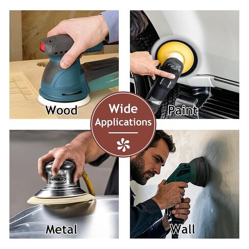50 PCS 180 Grit 5 Inch 8 Hole Sanding Discs, Hook and Loop Round Sandpaper Pads for Random Orbital Sander in Saudi Arabia