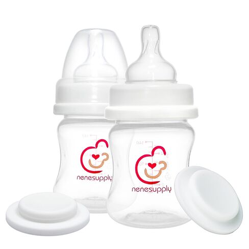 Nenesupply Feeding and Storage Bottles Collection for Spectra S1 S2 Motif Luna Breast Pumps 2 pc 9oz 280ml with Sealing Disc Anti Colic Feeding Breastmilk Storage Replace Spectra Bottles in Saudi Arabia