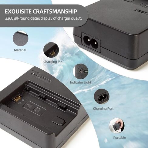 NP-FZ100 Battery Charger Compatible with Sony A7iii A7iv A7C A7Cii A7 A7V FX3 FX30 A9 A6600 A6700 ZV-E1 ZV-E10ii Alpha 9 A9S A7SIII A7R III A7R IV A7RV Cameras, Replacement for BC-QZ1 Charger in Saudi Arabia