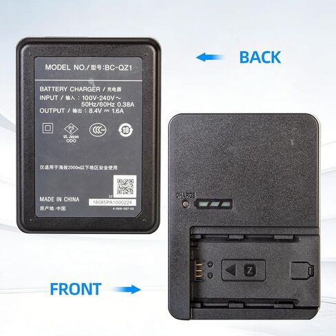 NP-FZ100 Battery Charger Compatible with Sony A7iii A7iv A7C A7Cii A7 A7V FX3 FX30 A9 A6600 A6700 ZV-E1 ZV-E10ii Alpha 9 A9S A7SIII A7R III A7R IV A7RV Cameras, Replacement for BC-QZ1 Charger in Saudi Arabia