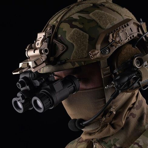 Tactical Night Vision Goggles Model AN/PVS31 with Adjustable Helmet Mount for Cosplay and Display, No Function (Black) in Kuwait