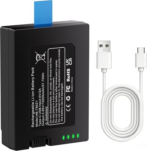 Lesaps 1-Pack Replacement Battery for eufy FamiLock S3, FamiLock S3 MAX | 15000mAh 3.85V Rechargeable eufy Doorbell Camera Battery with USB‑C Direct Charging, LED Indicator, Long‑Lasting Power in Kuwait