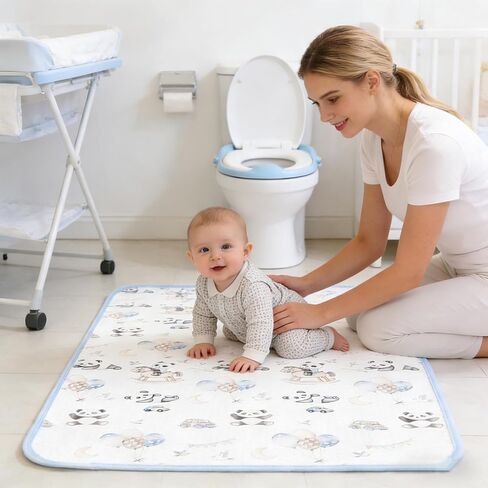 Changing Pad Liners Washable Waterproof Soft Large Breathable Mat | Kids Changing Pad for Kids Girl Boys Home Night Feeding Pee Wet Cloths in Kuwait