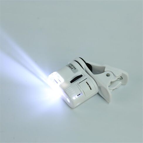 Phone Microscope with LED Light Clip-on Portable Magnifier Lens for Education, Currency & Jewelry in Kuwait
