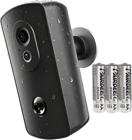 No Subscription Wireless Security Camera, AA Battery Powered,Outdoor & Door | Built-in SD Card,WiFi, High Privacy, No Cloud,-4°F Rated, Long Battery Life, No Drill, Simple,Small Home Video Surveillance in Saudi Arabia