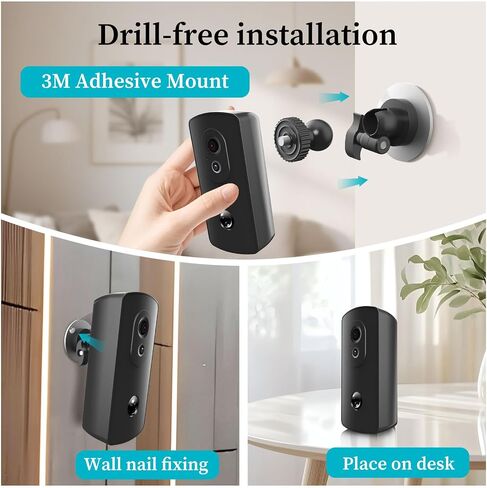 No Subscription Wireless Security Camera, AA Battery Powered,Outdoor & Door | Built-in SD Card,WiFi, High Privacy, No Cloud,-4°F Rated, Long Battery Life, No Drill, Simple,Small Home Video Surveillance in Saudi Arabia