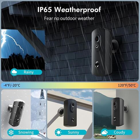 No Subscription Wireless Security Camera, AA Battery Powered,Outdoor & Door | Built-in SD Card,WiFi, High Privacy, No Cloud,-4°F Rated, Long Battery Life, No Drill, Simple,Small Home Video Surveillance in Saudi Arabia