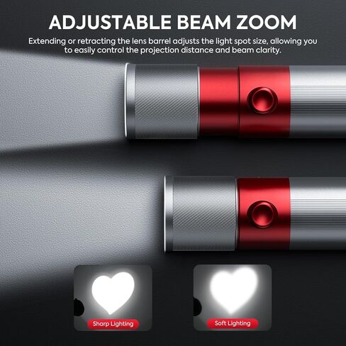RGB Photography Flashlight,4 Colors/20 GOBO Filters/CRI95+/7500mAh,10W 6300K Portable LED Video Spotlight Patterned Ambient Aluminum Sunset Light for Content Creation Video Recording Accessorie in Saudi Arabia