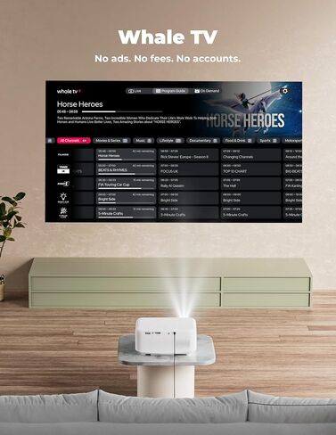 Outdoor Projector [1900 Brightness & 1k+ Official Apps] Movie Projector 4K, Electric Focus & 4P Keystone, Lisowod L02 Smart Projector with WiFi and BT, Portable Proyector for Backyard & Home Cinema in Kuwait