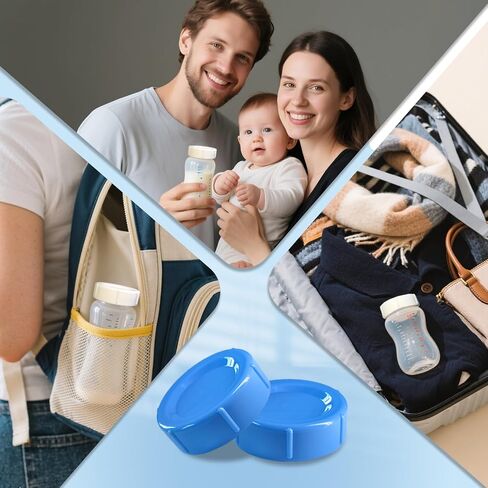 6pcs Wide Bottle Caps Compatible for Wide-Neck Natural Flow Dr Brown Bottles,BPA Free Travel and Storage Baby Bottle Lids Replacement Parts with Sealing Gasket for Baby Bottles Accessory (White) in Saudi Arabia
