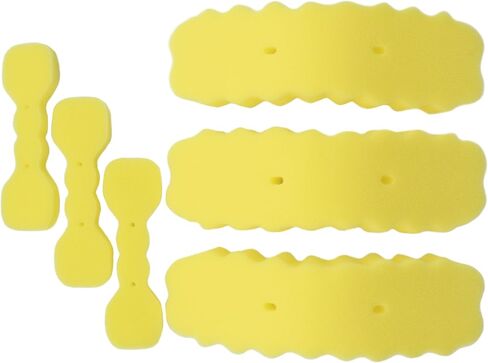 MoomooBaby Bottle Brush Replacement Sponges - 6-Pack Sponge Head Bottle Brush Cleaner Refills with 3 Bottle Sponges & 3 Nipple Sponges - Gentle & Non-Scratching Foam Material - Quick & Easy Attachment in Saudi Arabia