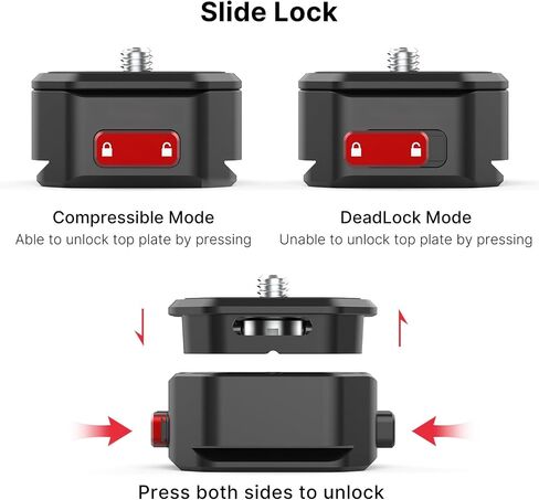 Claw Arca Quick Release Plate Set for ULANZI Claw QR, 110lb Load Camera QR Mount Adapter, Slide-Lock & Push-Button Release, Aluminum Quick Release System for Cameras Tripod Gimbal Stabilizer in Kuwait