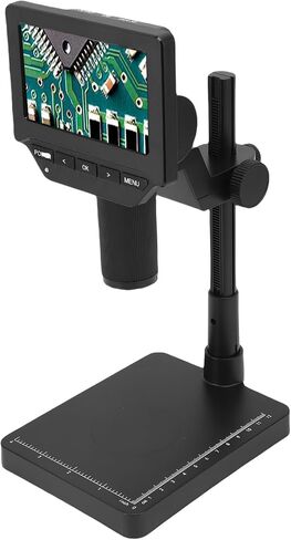 Digital Microscope 4.3 Inch 1000X | LED Stand Rotatable HD Screen Photo Video for Jewelry Repair in Saudi Arabia