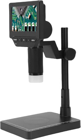 Digital Microscope 4.3 Inch 1000X | LED Stand Rotatable HD Screen Photo Video for Jewelry Repair in Saudi Arabia