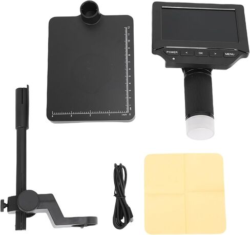 Digital Microscope 4.3 Inch 1000X | LED Stand Rotatable HD Screen Photo Video for Jewelry Repair in Saudi Arabia