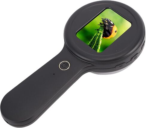 Portable Digital Microscope 200X | Handheld Magnifier with 2 Inch Screen, 16 LED Lights for Circuit Repair, Inspection, Plant Observation (White) in Saudi Arabia