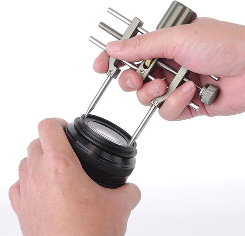 Universal Camera Lens Repair Tool Kit, Adjustable Spanner Wrench Filter Ring Removal Tool with Pointed & Flat Screwdriver Tips Stainless Steel in Kuwait