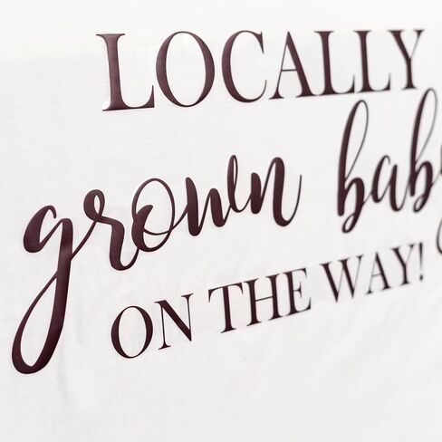 Locally Grown Baby On The Way Baby Shower Wall Decal | Baby Shower Gender Reveal Party Decorations Supplies Decal, Sprout Fruit Theme, Locally Grown Sign Balloon Arch Decor Sticker in Kuwait
