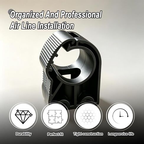 3/4" Pipe Clips for Compressed Air Piping System, 10 Pack Heavy Duty Wall Mount Pipe Support Brackets, Snap-On Aluminum Air Line Holders for Garage Workshop Industrial Air Systems in Saudi Arabia