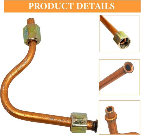 1pcs Air Compressor Exhaust Tube Replacement,130mm/5.11in Length Air Compressor Hardware Accessories Parts,with 1/8in Hex Nut(Double Nuts) in Saudi Arabia