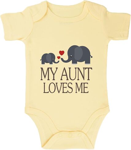 listery My Aunt Loves Me Baby Bodysuit I Love My Auntie Baby Clothes Auntie Newborn Infant in Saudi Arabia