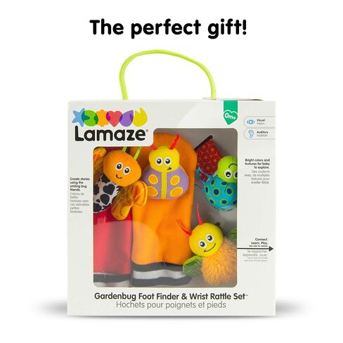 Lamaze Gardenbug - Baby Foot Finder Socks & Wrist Rattle Set - Sensory Development Toys - Newborn Baby Essentials in Saudi Arabia